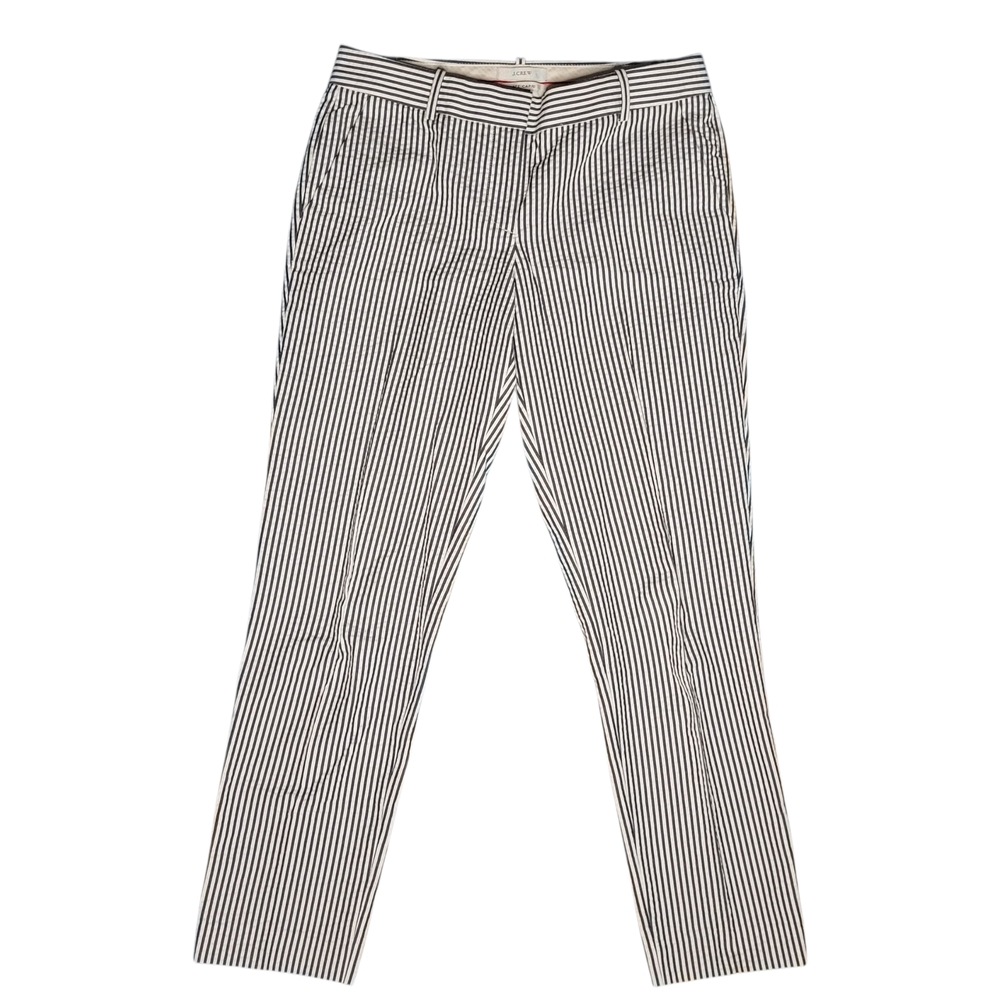 J. Crew Blue and White Striped Capris